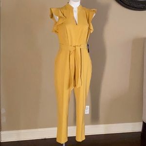 New York & Co yellow jumpsuit